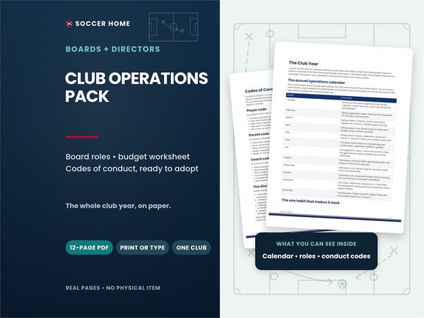 Cover image for the Club Operations Pack from Soccer Home