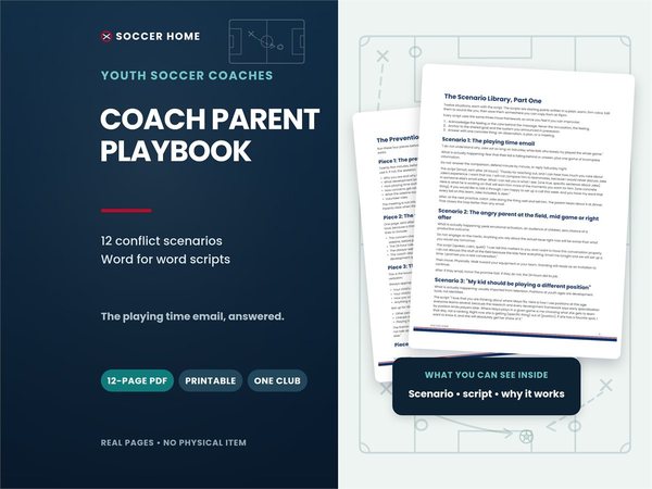 Cover image for the Coach Parent Communication Playbook from Soccer Home
