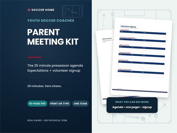 Cover image for the Parent Meeting Kit from Soccer Home