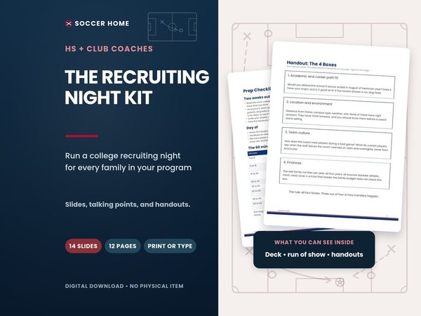 Cover image for the Recruiting Night Kit from Soccer Home