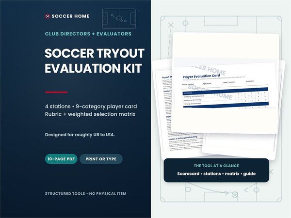 Cover image for the Tryout Evaluation Kit from Soccer Home